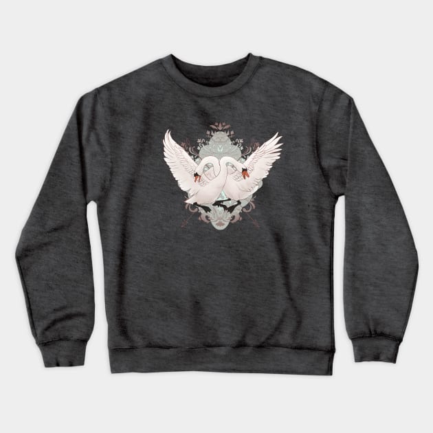 Warring Swans Crewneck Sweatshirt by owlapin